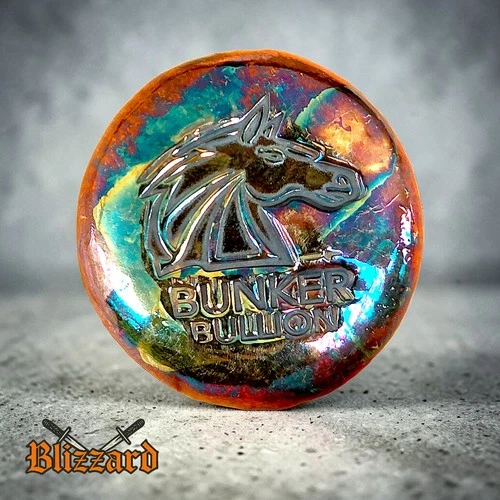 Bunker Bullion - 1 ozt .999 Fine Silver - Italian Marble Camouflage Toned Round