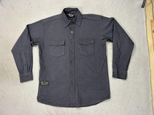 Vermont Flannel Shirt Mens Medium Gray Solid Handmade Workwear Made in USA Vermont Flannel Shirt Mens Medium Gray Solid Handmade Workwear Made in USA