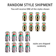 8x Car Tire Pressure Monitor Valve Stem Caps Sensor Indicator 8x Car Tire Pressure Monitor Valve Stem Caps Sensor Indicator
