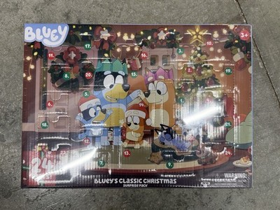Bluey Exclusive Figures Family Christmas Advent Calendar 24 Surprise Gifts