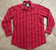 Vintage Roper Pearl Snap Western Cowboy Rodeo Shirt Red Men  s Large Rockabilly