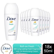 Image of Dove AntiPerspirant Roll On up to 48H of Sweat & Odour Protection 50ml, 18 Pack