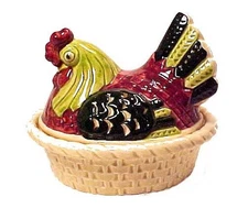 Metlox California Provincial Hen on a Nest PoppyTrail Pottery Vntage Chicken