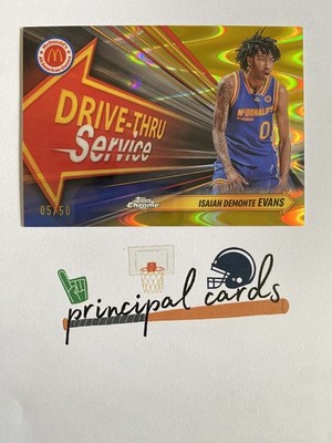 2024 Topps Isaiah Evan s McDonald s All American drive thru service /50