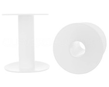 16 PCS 3 Inch White Plastic Spools Empty Crafts Thread Cord Wire Rope Roll DIY