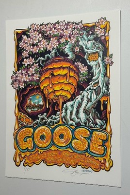 [新品LP] GEESE 限定日本盤 帯 POSTER レコード VINYL Goose The Band Poster Forest Hills NY 24 Official #'d X/85 S/N