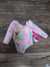 Disney Princess 1 Piece Long Sleeves Swimsuit  50 UPF New 12months Rashguard
