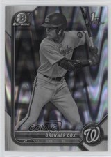 2022 Bowman Draft Chrome Black & White RayWave Refractor Brenner Cox 12zm