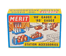 Vintage Merit OO HO Gauge Railways Model Station Accessories J&L Randall Boxed.