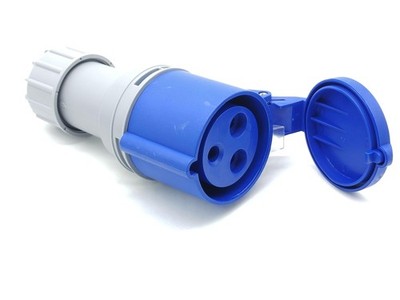 Industrial Socket Connector, 3 Pin Connector 32A 220V-250V 50/60Hz 3P 6h 2P+E...