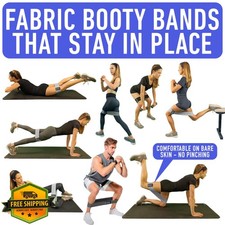 Resistance Bands Set 4 Fabric Booty Bands for Glutes Thighs