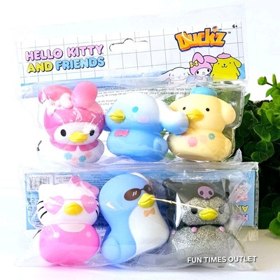 Hello Kitty & Friends Easter Duckz Set 6 Jeep Rubber Ducks Kuromi My Melody Gift