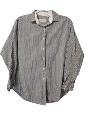 Lands End Direct Merchant Long Sleeve Shirt Womens Size Regular 6 Nautical Coast