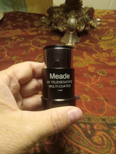 Meade 2X Telenegative Multi-Coated Telescope Eyepiece 1.25" diameter, Used Great