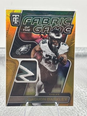 2025 Totally Certified Fabric Of The Game Saquon Barkley /10 Four Color Patch