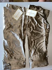 SET OF 2 $338 Each Ann Gish 100% SILK STANDARD SHAMS COLOR: TAUPE