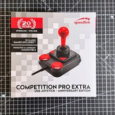 COMPETITION PRO ANNIVERSARIO EXTRA USB JOYSTICK SPEEDLINK 20 GIOCHI ARCADE WIN PC