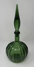 Vintage Retro 1960s Empoli Green Onion Genie Bottle