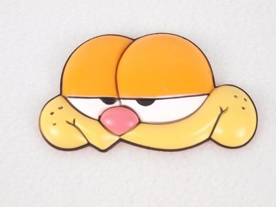 Vintage Garfield Cake Facemaker Wilton 503-2448 Face Plate Topper Hard Plastic
