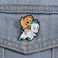 Baby and Pegasus Enamel Pins Custom Brooches Lapel Badges Cartoon Animal Movie J
