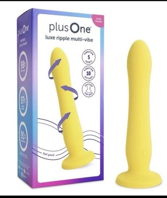 Plus One Luxe Ripple Multi-Vibe Waterproof - Rechargeable-Suction Cup NEW SEALED
