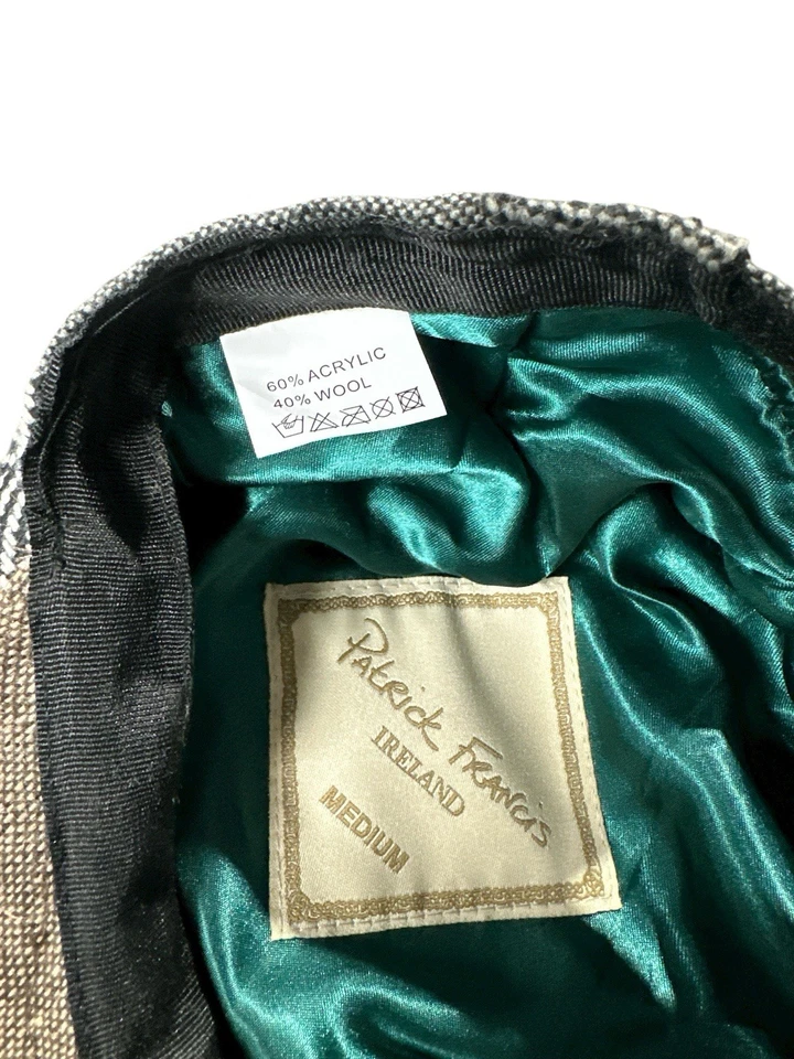 De Colección Patrick Francis IRLANDA Patchwork Tweed Nudo Celta Newsboy Sombrero Gorra Med Foto 3 de 4
