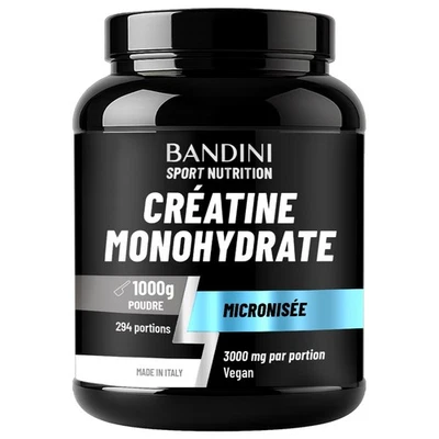 Bandini® Créatine Poudre 1kg/1000g | Creatine Monohydrate Micronisée, 100% Veg - Photo 1/4