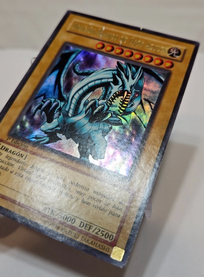 SPANISH Blue-Eyes White Dragon LDD-S001 Ultra Rare 1st Edition Yugioh 7924 - Image 2 of 4