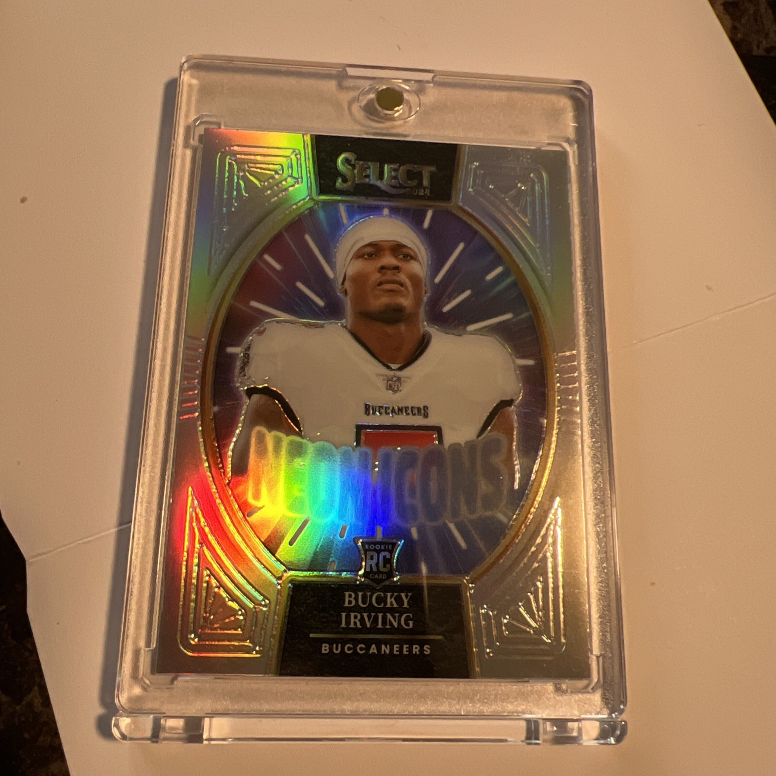 2024 Panini Select - Neon Icons Bucky Irving #12 Silver Prizm (RC)