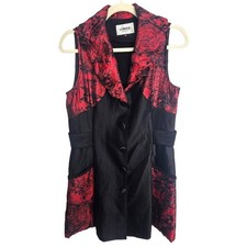 Vintage ICINOO Womens Silk Vest Size S Whimsigoth Steampunk Fairy Grunge Witchy