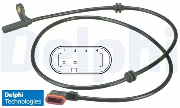 Delphi SS20498 Sensor FüR Raddrehzahl Abs Sensor Raddrehzahl FüR Mercedes-Benz-image