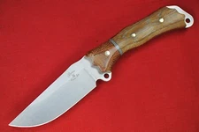 Busse Custom Park Ranger .15" Satin Blade, Micarta G-rexed Oak Wood Handle