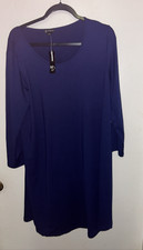NEW DIRECTIONS Navy  DRESS - SIZE L Long Sleeves #926