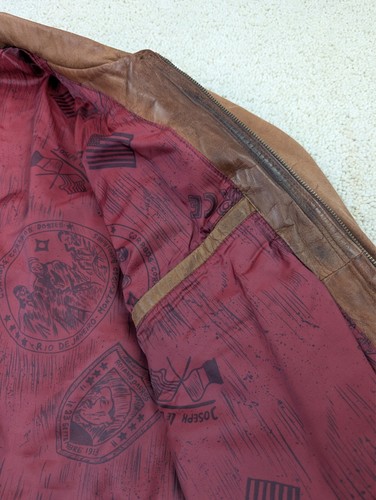 Levis giacca pelle uomo grande marrone bomber volo cappotto camionista LVC vintage anni 80 - Foto 18 di 21
