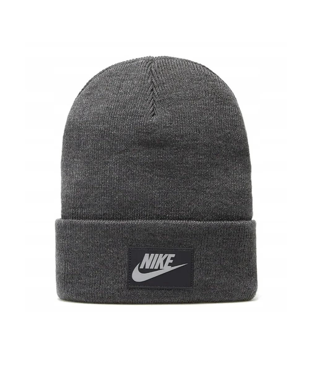 Nike Adult Unisex Cuffed Flash Beanie Stocking Hat Dark Grey Gray