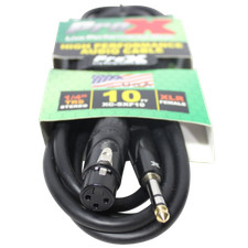 Pro X 10 Ft. Balanced 1/4" TRS to XLR3-F High Performance Audio Cable