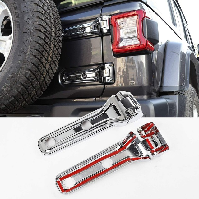 Car Spare Tire Tailgate Door Hinge Covers Trim for Jeep Wrangler JL