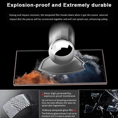 3X Full Cover Tempered Glass Screen Protector For Samsung S23 Ultra S22 S21 S20 - Picture 7 of 12