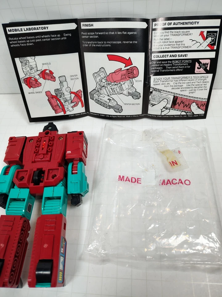Transformers G1 Vintage Microscope Perceptor 100% complete Macau Gold Tint RARE! - Image 2 of 4