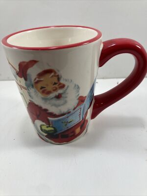 Williams Sonoma Holiday Mug Dear Santa Christmas Hot Cocoa Coffee Cups Ho