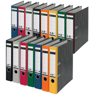 5x Leitz Ordner 1050 1080 A4 Ordner Büro 52mm / 80mm 180°-Mechanik Wolkenmarmor