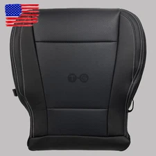 For 2016 Ford F150 Lariat Driver Passenger Perforated Leather Seat Cover Black