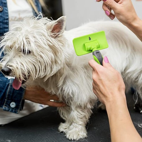 Petio Basics Curry Comb Massaging Dog & Cat Grooming Brush Features, Soft Rubber - Picture 6 of 6