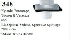 25 Pcs Rocker Panel Moulding Clips Retainer Compatible with Hyundai 87756-2E000