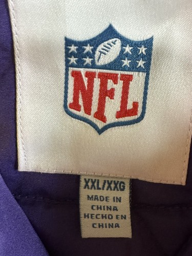 NFL Minnesota Vikings Chaqueta Para Hombres Talla 2XL Púrpura Amarillo Puffer Cremallera Completa Fútbol - Imagen 7 de 22