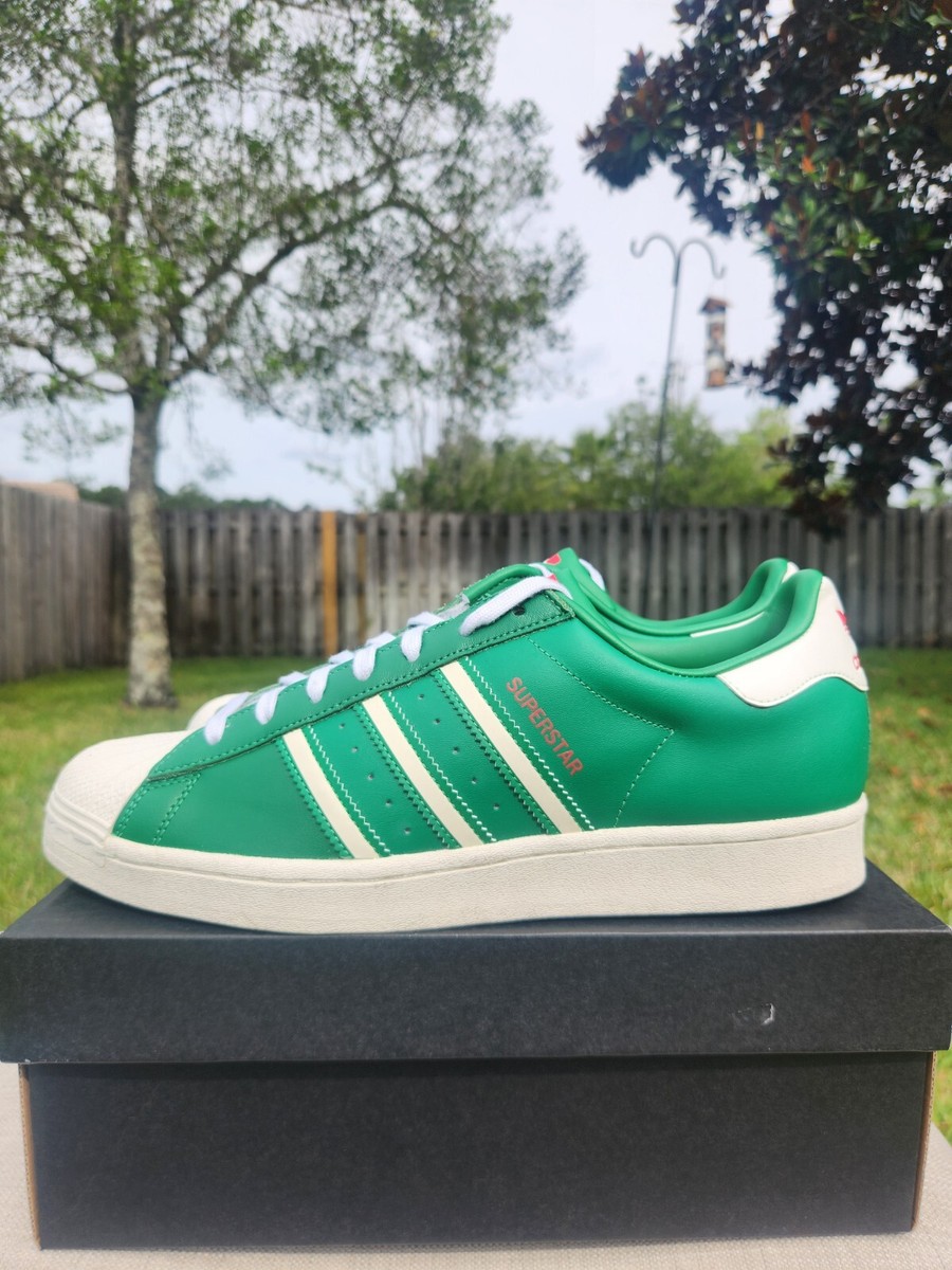 Size 12 - Adidas Superstar Green Off White for sale online  display picture 2