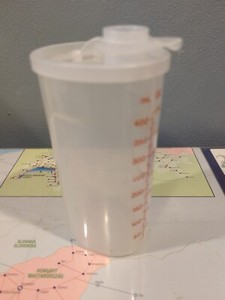 Vintage Tupperware Clear Sweet Saver Syrup Pitcher w/Lid #640-7