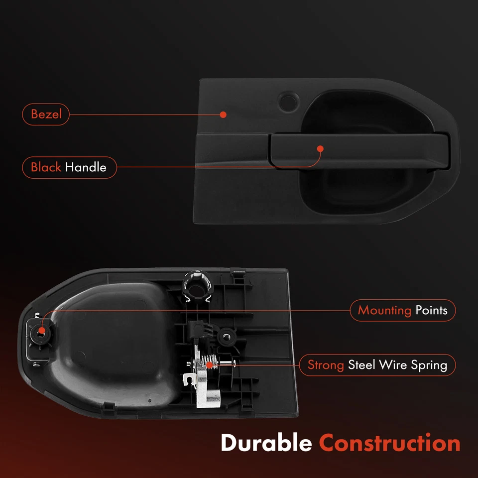 Manija de puerta exterior negra con textura del lado del conductor delantero para Honda Element 2003-2007 Foto 4 de 4
