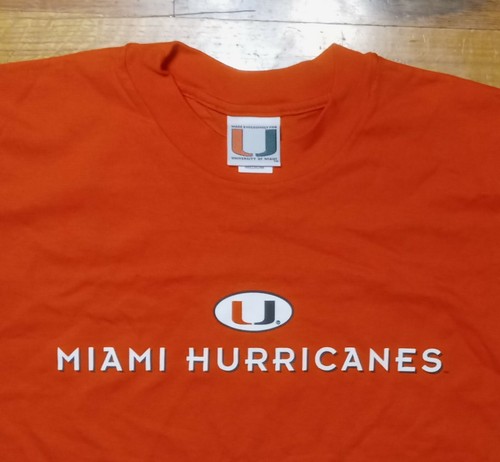 Vintage Miami Hurricanes Football t shirt M NEW deadstock official Merchandise