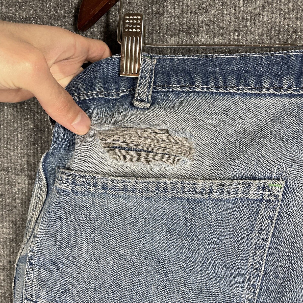 VINTAGE 60s OshKosh B'gosh Denim Jeans 36x33 Carpenter Talon Zip